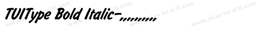 TUIType Bold Italic字体转换
